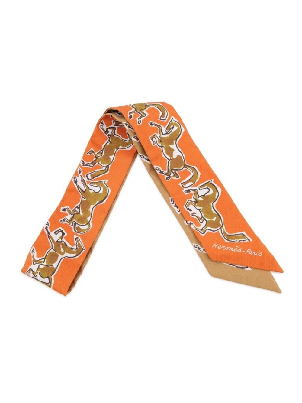 Hermes Scarf Twilly Freedom Horse Chevaux en Liberte Silk Twill